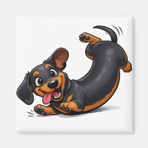 Playful Dachshund Puppy  Magnet