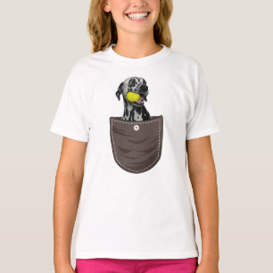 Playful Dalmatian Puppy in Pocket T-Shirt