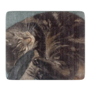 Playful Dave Decorative Glass Chopping Board