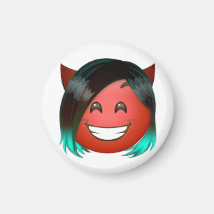 : Playful Devil Emoji Sticker Magnet