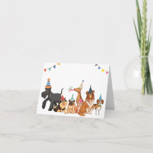 Playful Dogs party Card