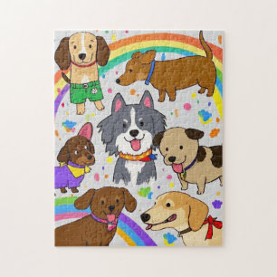 Playful Dogs Puppies Jigsaw Puzzle