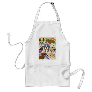 Playful Dogs Puppies  Standard Apron