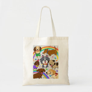 Playful Dogs Puppies  Tote Bag