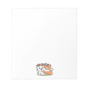 Playful Dogs with Flower Crowns – Fun Spring Theme Notepad