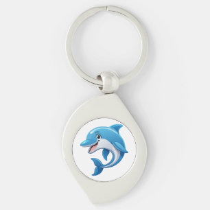 Playful Dolphin Keychain