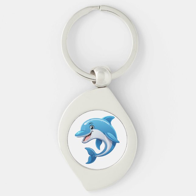 Playful Dolphin Keychain (Front)