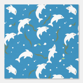 Playful Dolphin Pattern: A Happy Sea Adventure Wallpaper