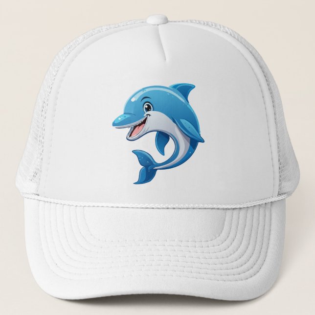 Playful Dolphin Trucker Hat (Front)