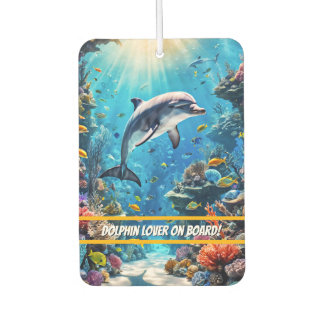 Playful Dolphin with Custom Text Air Freshener