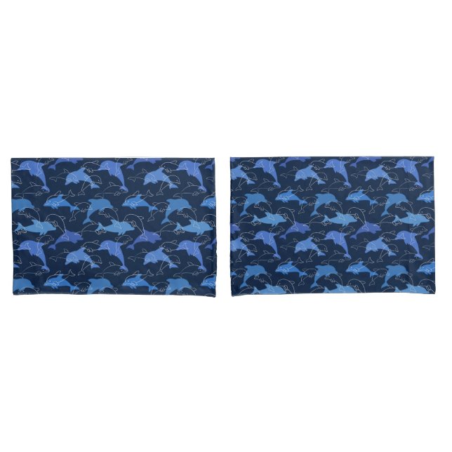 Playful Dolphins Pillowcase (Front-Set)
