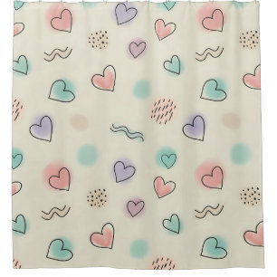 Playful Doodles of Hearts, Dots and Wavy Lines