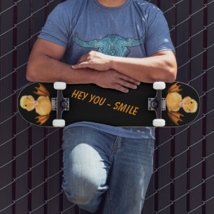 Playful Duckling Wink Smile Skateboard Your Colour