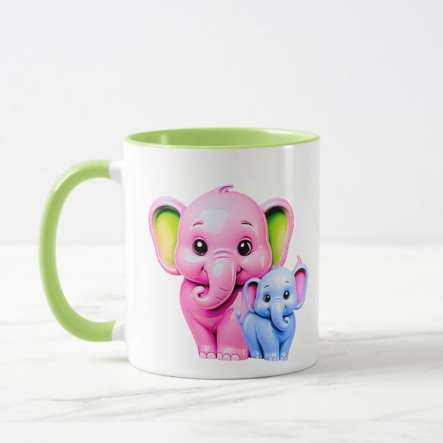 Playful Elephant Pair Mug (Left)