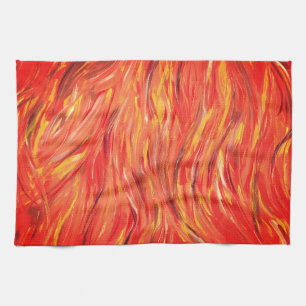Playful Energy and Passion Original Abstract Art Kitchen Towel