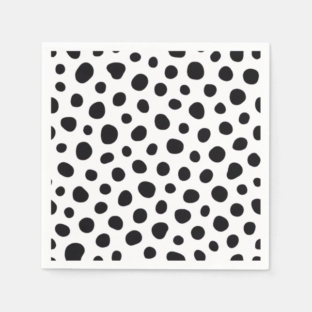 Playful Energy Dalmatian Inspired Dotted Spots Napkin (Front)