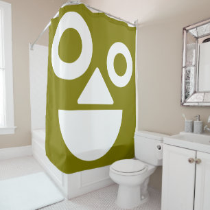 Playful face minimal funny olive green