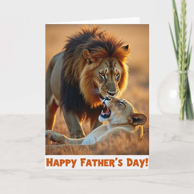 Playful Felines Fathers Day Card (Front)