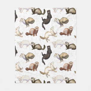 Playful Ferret Business Fleece Blanket