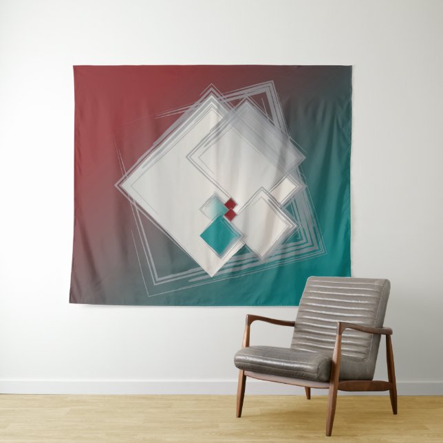 Playful Fibonacci squares Tapestry (In Situ (Horizontal))