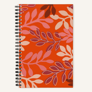 Playful floral leaves  notebook