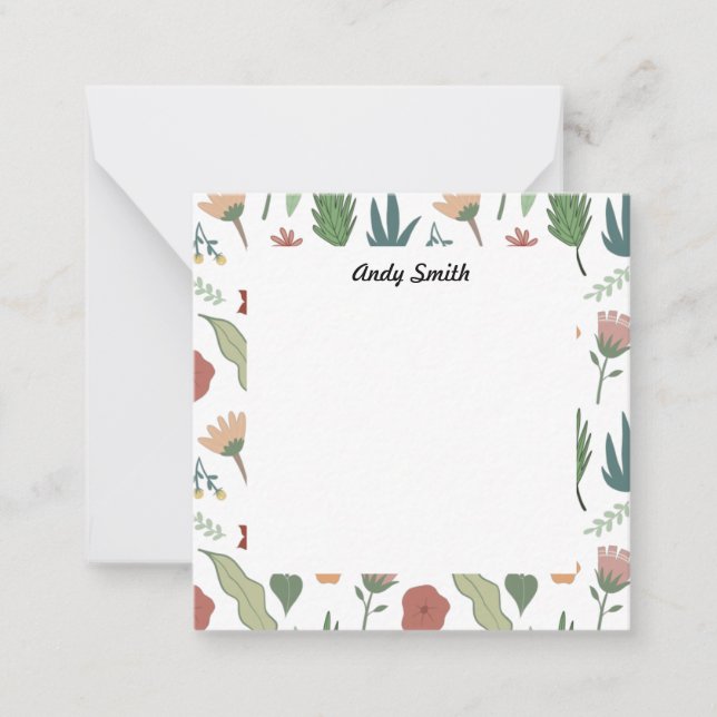 Playful Floral Pattern Card (Front)