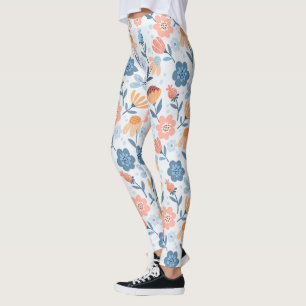 Playful Floral Pattern Leggings