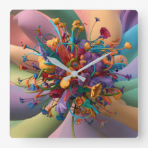 Playful Floral Timepiece: Unique Home Decor