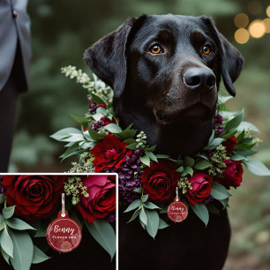 Playful Fox Autumn Wedding Pet Tag