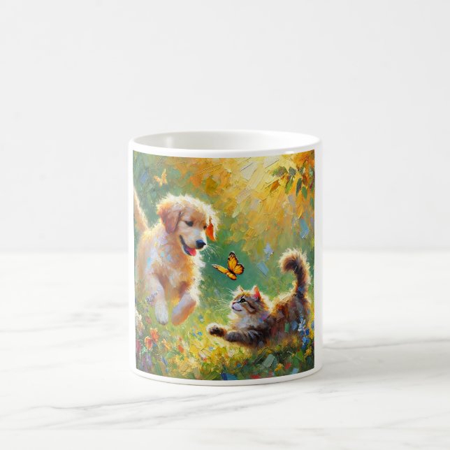 Playful friends coffee mug (Center)