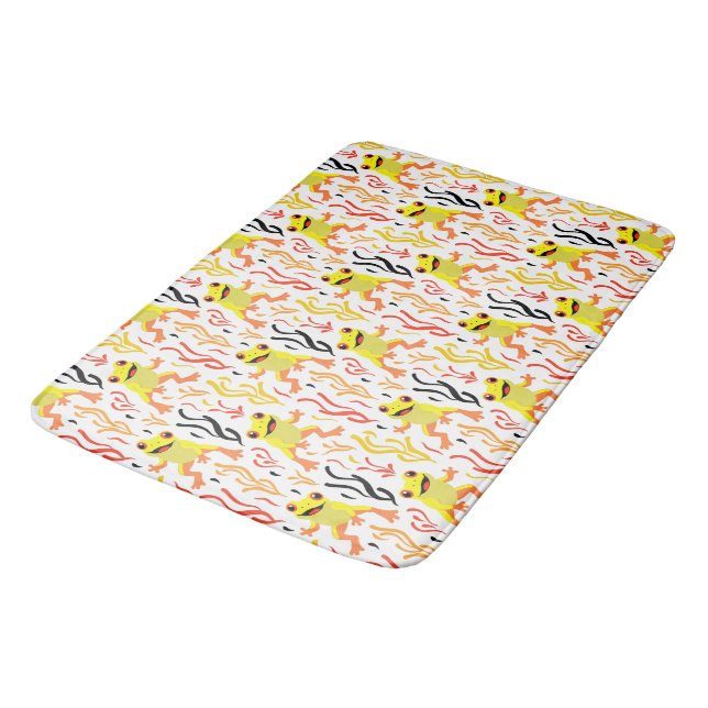 Playful Frogs Bath Mat (Angled)