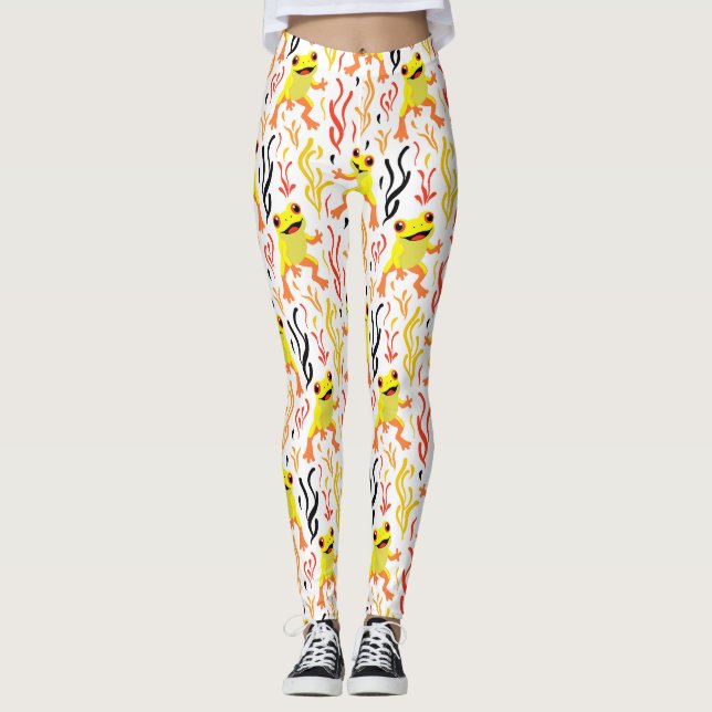 Playful Frogs Leggings (Front)