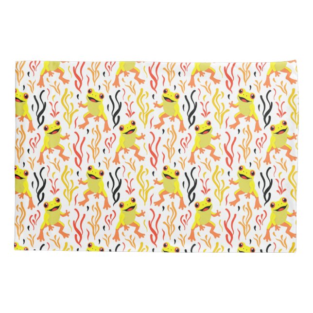 Playful Frogs Pillowcase (Back)