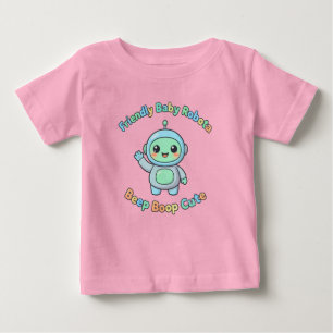 Playful Fun Cotton Robot Baby T-Shirt