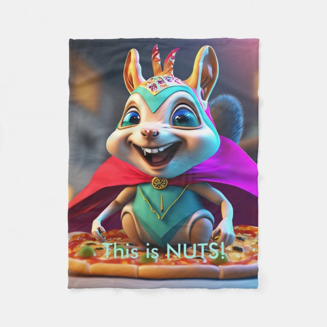 Playful Funny Squirrel Throw Blanket (Front)