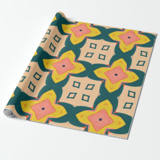 Playful geometry pattern wrapping paper