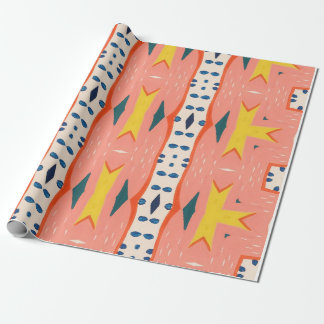 Playful geometry pattern wrapping paper