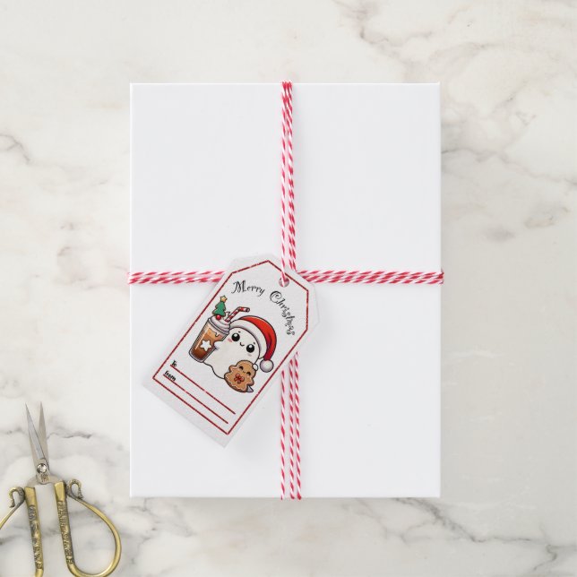Playful ghost Christmas tags (With Twine)