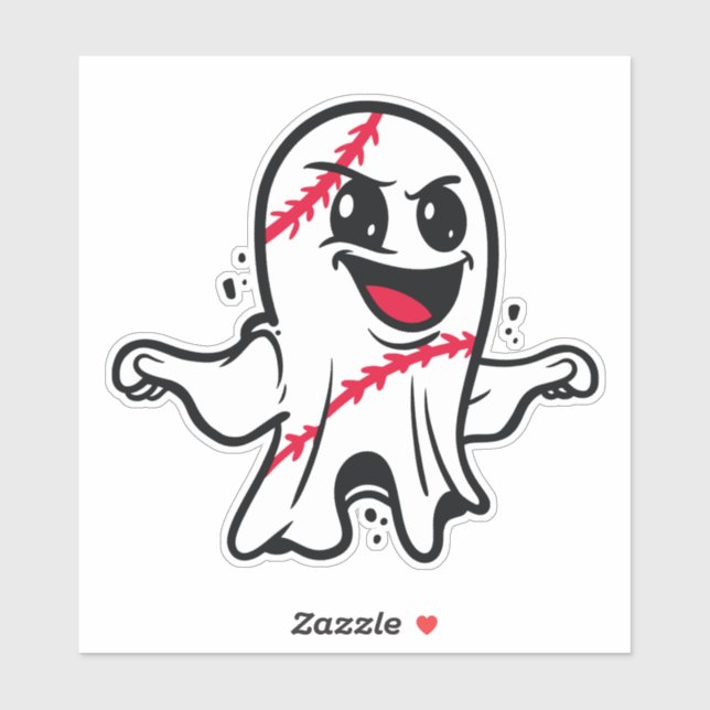 PLAYFUL GHOST HALLOWEEN BASEBALL (Sheet)