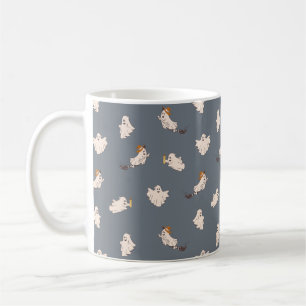 Playful Ghosts Halloween Pattern Coffee Mug