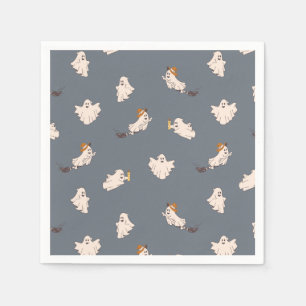 Playful Ghosts Halloween Pattern Napkin