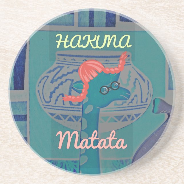 Playful Giraffe Art: An African Delight Coaster (Front)