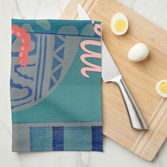 Playful Giraffe Art: An African Delight Kitchen Towel (Quarter Fold)