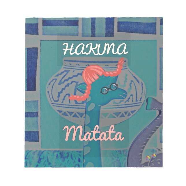 Playful Giraffe Art: An African Delight Notepad (Front)