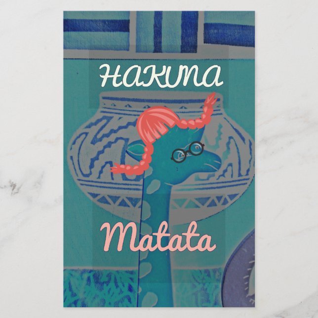 Playful Giraffe Art: An African Delight Stationery (Front)