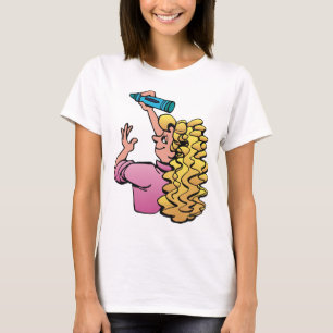 Playful Girl with Crayon T-Shirt