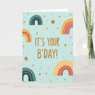 Playful Golden Birthday Card