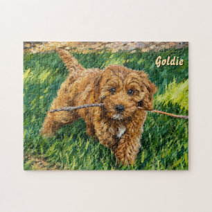Playful Golden Doodle Puzzle