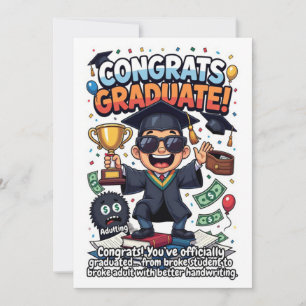 Playful Graduation Humor  Holiday Card