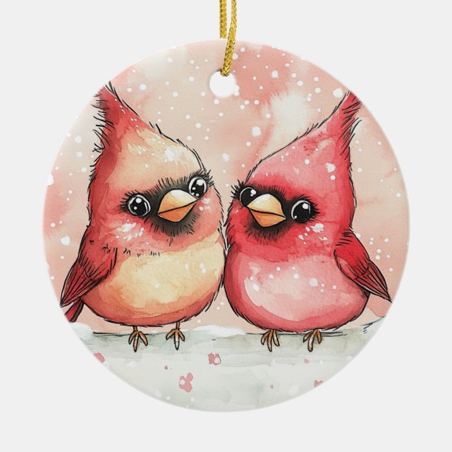 Playful Graphic Designs, Christmas Ceramic Ornament (Front)